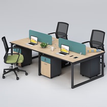 Staff office table and chair combination office simple staff screen computer office table 4 6 person card seat