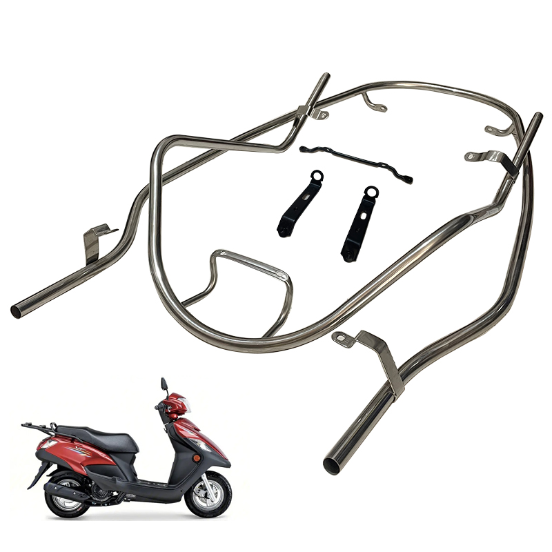 Applicable luxury pedal locomotive VF125 HJ125T-25 front and rear stainless steel insurance lever guard bar