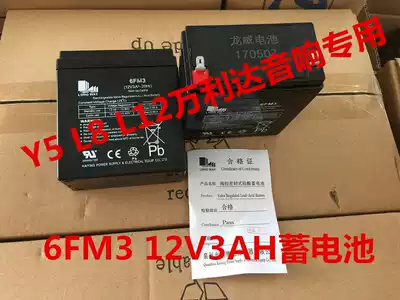 LONG WAY battery Wanlida audio 6FM3 12V3AH 20HR Y5 L8 L12 audio battery