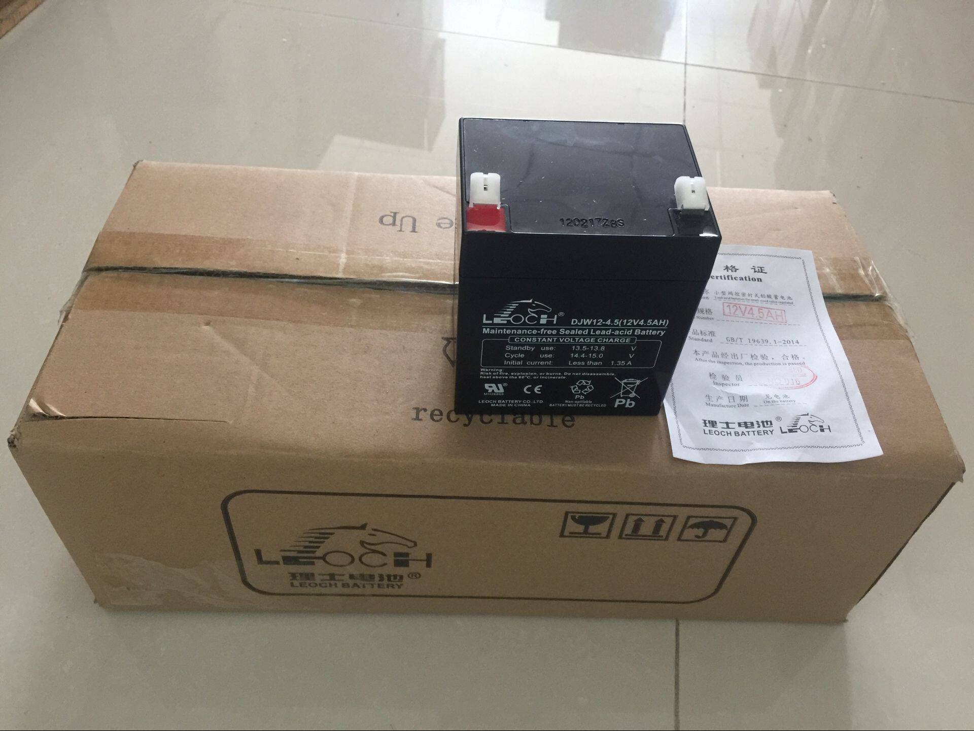 KONE elevator accessories emergency battery Car roof emergency power battery 12V battery DJW12-4 5