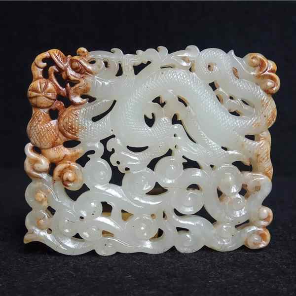 永し 唐代時期 和田玉 玉帶勾 古玉 極細工 彫件 置物