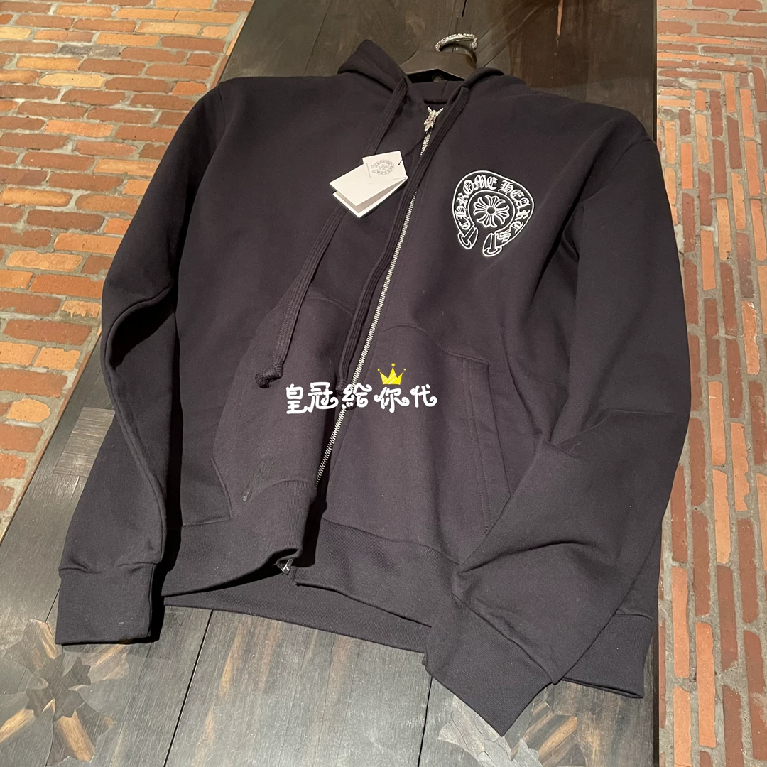 Корона подарит вам свитер с капюшоном Chrome Hearts Croxin Tokyo Limited Horseshoe Cross Zipper