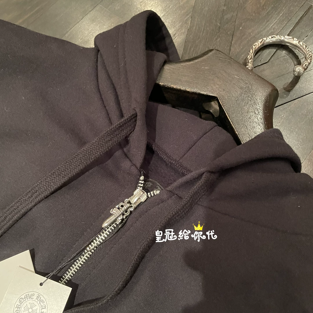Корона подарит вам свитер с капюшоном Chrome Hearts Croxin Tokyo Limited Horseshoe Cross Zipper