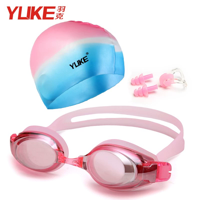 Kính bơi nữ cận thị người lớn chống nước chống sương mù kính bơi nữ kính bơi mũ bơi thiết bị bơi thủy triều - Goggles