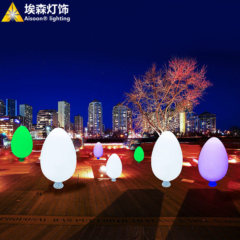 Led luminous clapping touch discoloration Tumbler Outdoor Landscape Beauty Chen Warm Field Interactive Creative Egg-shaped Prop Light