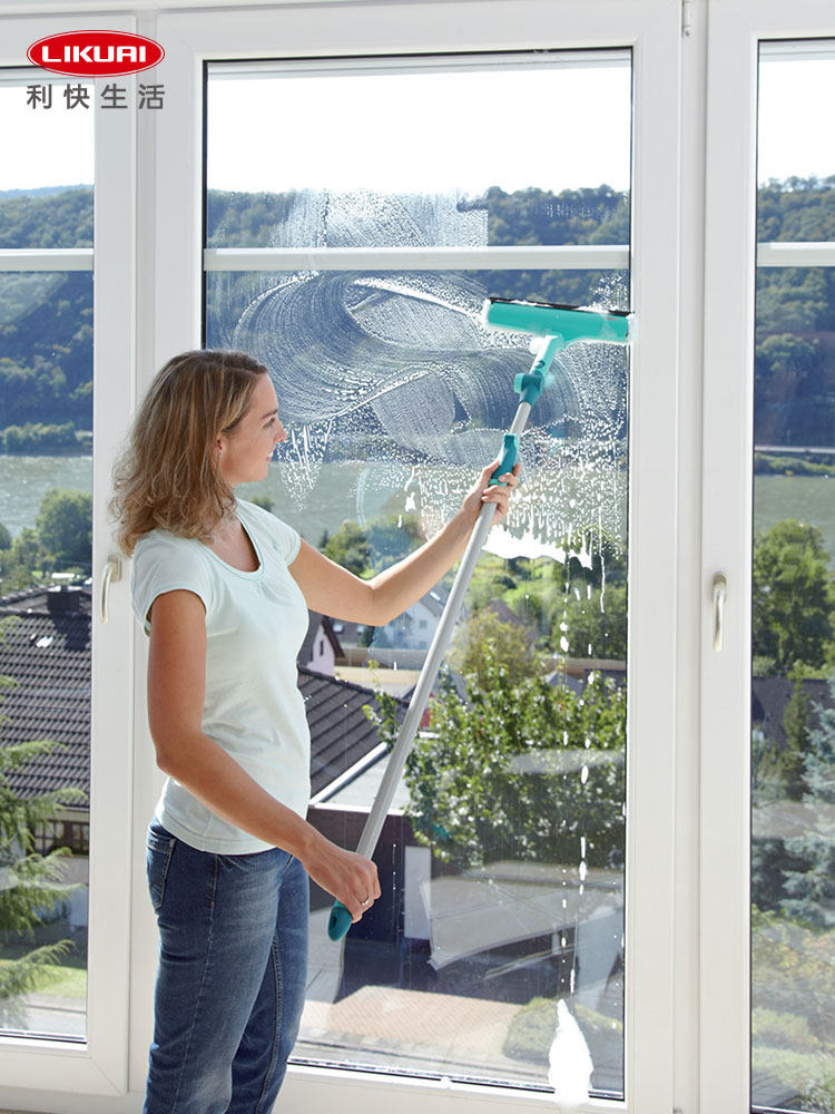 Likai third generation scraping dual-use glass wipe Germany imported telescopic extension rod window car wash household