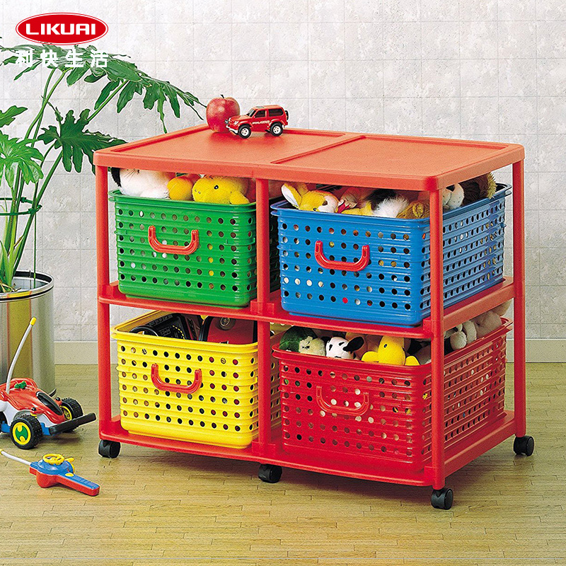 Li Kuai storage cabinet Japan imported Izumi children's double-layer three-layer storage shelf storage chest of drawers