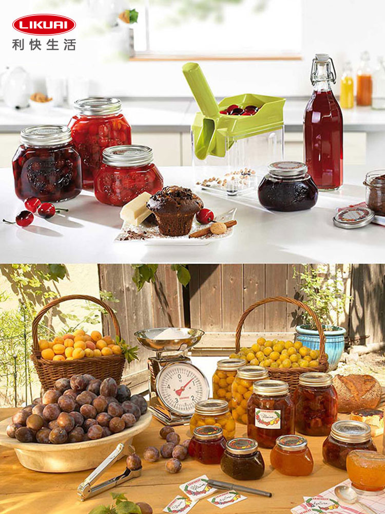 Li Kuai Germany imported Mason bottle Mason jar sparkling wine glass bottle Storage bottle Sealed jar Net red honey jar