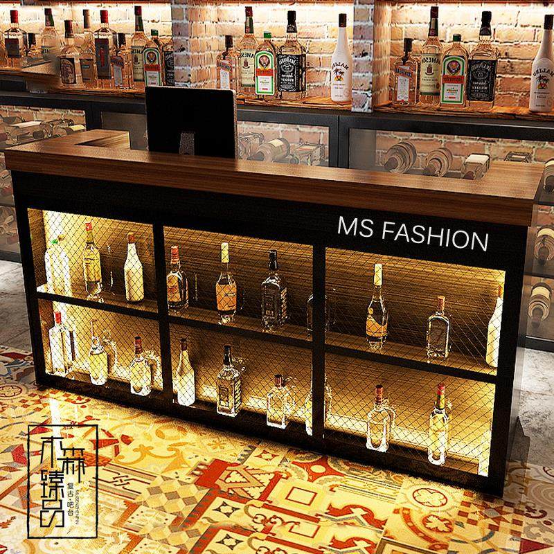 [USD 329.66] Industrial style bar counter retro cash register counter