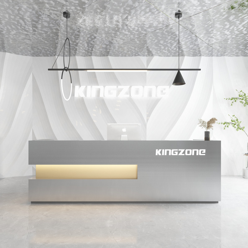 Customized stainless steel Corporation Beauty Bar Front Desk Clothing Shop Bar Light Luxury Commercial Bar