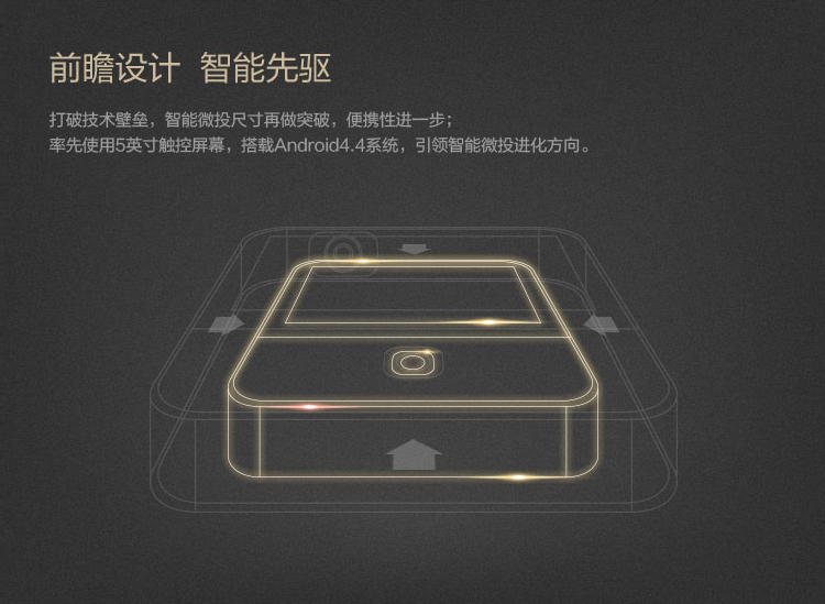 Máy chiếu văn phòng mini ZTE / ZTE Spro2 tại nhà HD / Máy chiếu LED điện thoại di động WiFi spike