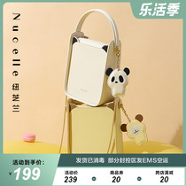 Newchelan womens bag 2022 new pop cute little bag Panda pier bags mini carry-on satchel bag