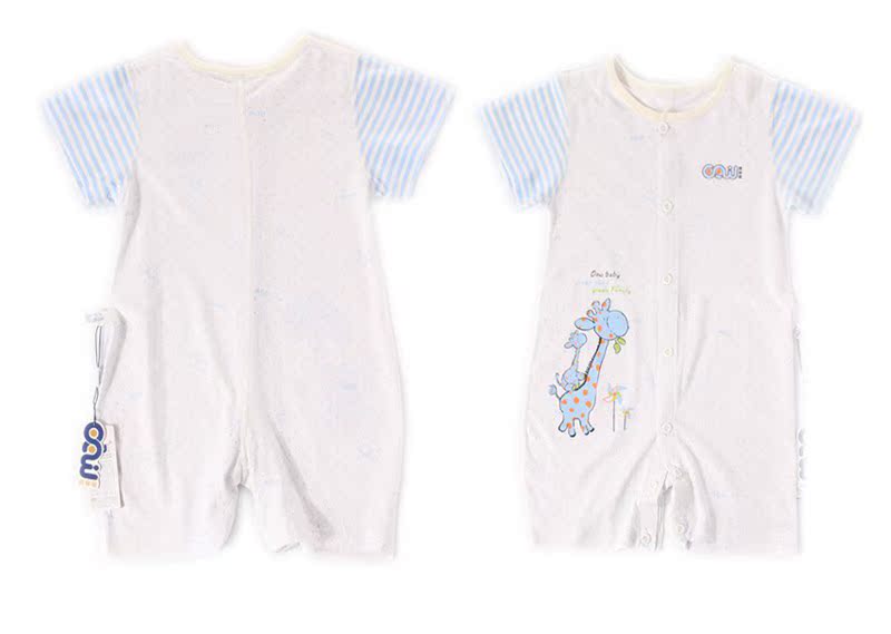 噢噢 屋 trẻ sơ sinh nam và nữ bé mùa hè romper bé onesies mở và đóng quần áo voan