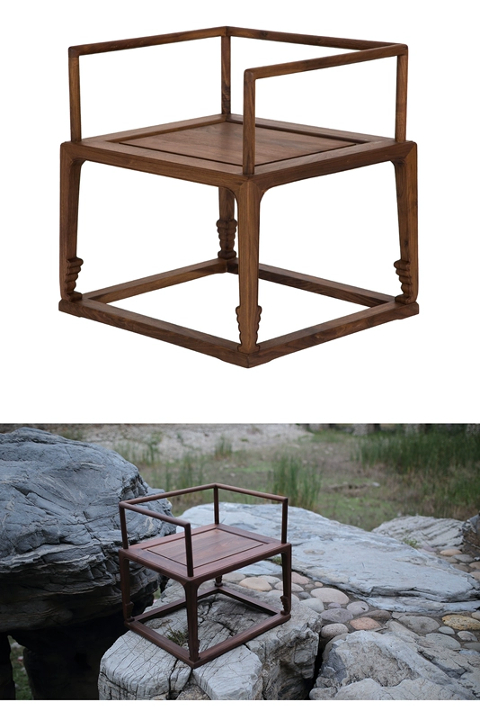 Elm Zen New Trung Quốc Đen Walnut Tea Chair Antique Trung Quốc Zen Đồ Nội Thất Old Elm Ghế Đồ Nội Thất Thiết Kế ghế mây tròn