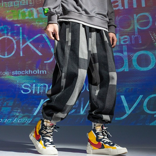 Демисезонные джинсы, трендовые мужские универсальные штаны, оверсайз