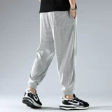 Шелковые летние тонкие мужские быстросохнущие штаны для отдыха, оверсайз