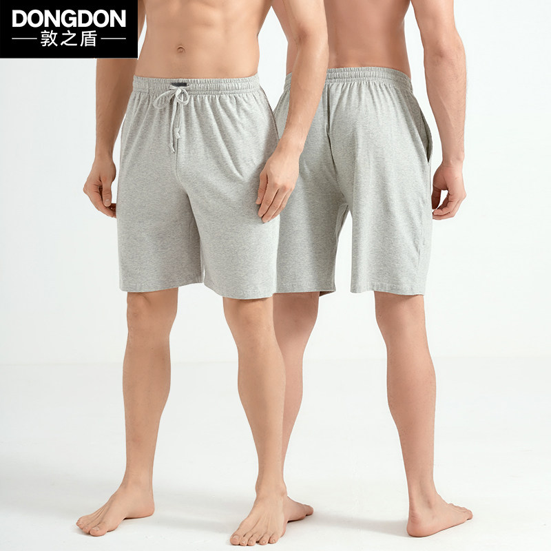 Dunzhidun pure cotton five-point pants pajama pants men's summer shorts thin casual pants fitness pants large size loose home pants