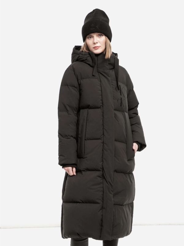 Resistant to -30 Degrees! Filled with Nearly 500g of Down! Authentic Ck Jeans Extreme Cold Ultra-Thick Long Hooded Duck down Jacket