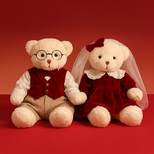 A Pair of High-End New Wedding Dolls, Plush Pillows, Couple Dolls, Wedding Room Decorations, Gifts for Newlyweds