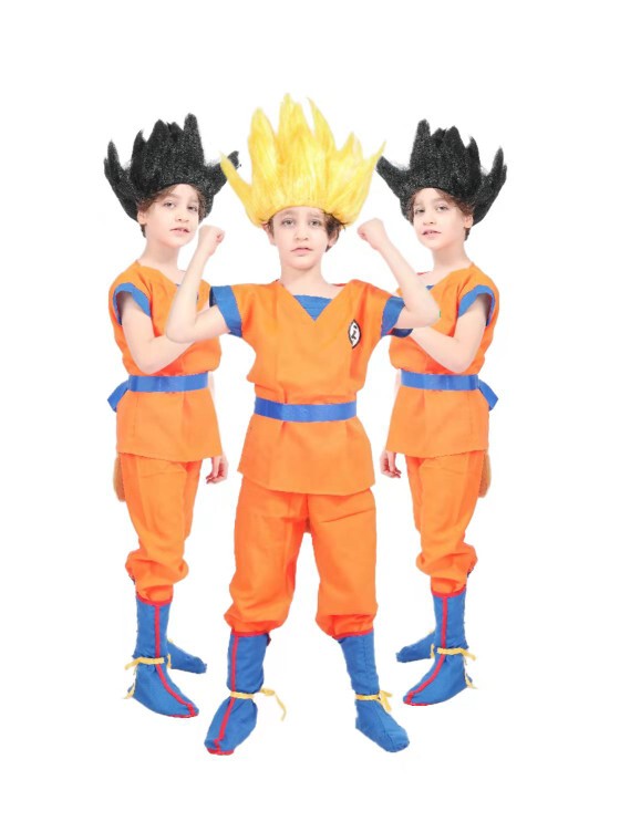 Dragon Ball Cosplay Sun Wukong Costume Anime Turtle School Super Saiyan Wig Children's Performance Show