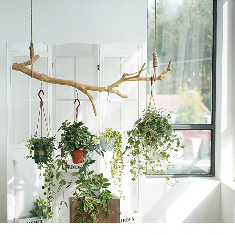 Clothing Store Dry Branch Hanger, Clothes Rack, Window Display Rack, Ceiling Hanging Rack, Clothes Rod, Natural Wood Orange Branch