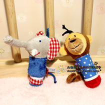 German Die Spiegelburg ultra soft suede elephant monkey hands to grip a rattle and exercise hearing and gripping