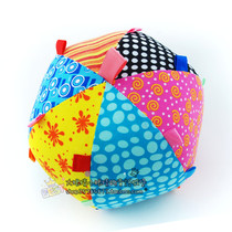 Australian Playgro Six colour pictured hand grip rocking bells boob with tags to exercise hearing and small hands