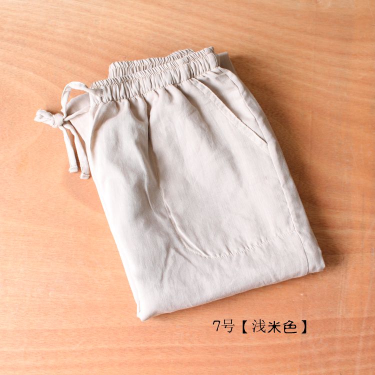 New đồ ngủ nam cotton mùa xuân và mùa thu gạc nhà phần dài mùa hè phần mỏng bông giản dị điều hòa không khí nhà lỏng quần jogger nam