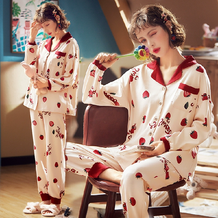 Quần áo giam giữ, phần mỏng mùa hè, đồ ngủ cho phụ nữ mang thai cho con bú, cotton tinh khiết mùa xuân và mùa thu, phụ nữ mang thai, dịch vụ viện dưỡng lão sau sinh - Giải trí mặc / Mum mặc