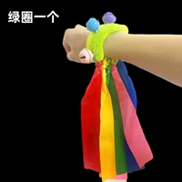 25 см красочная шелковая лента [один зеленый круг]