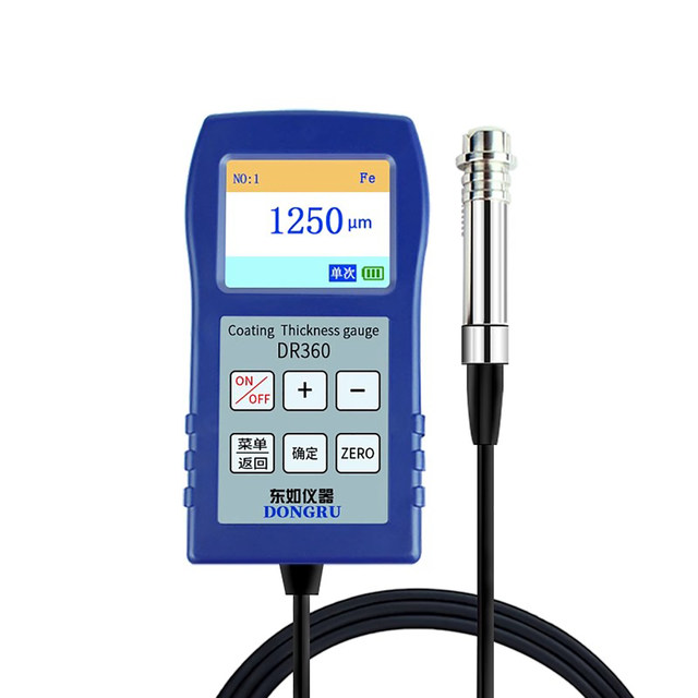 Dongru Dr360 Iron-Aluminum Dual-Purpose High-Precision Coating Thickness Meter Industrial-Grade Paint Aluminum Oxide Coating Thickness Gauge