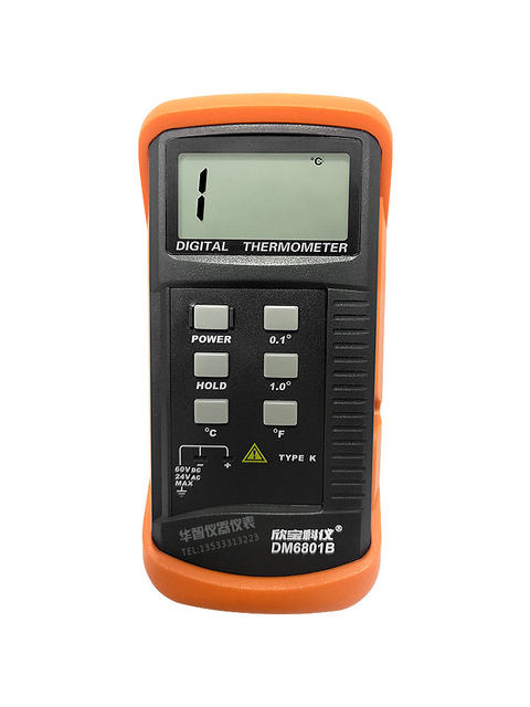 Xin Baoke Meter Digital Thermometer Thermometer Dm6801B/Dm6802B Dual Probe Tin Furnace Thermometer