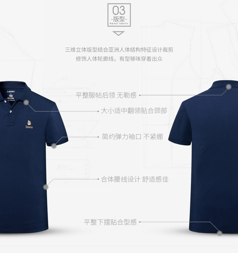 Áo thun nam tay ngắn mùa hè của Edenberg Áo sơ mi nam polo 2018 mới ve áo cotton mỏng nửa tay áo Polo t shirt polo