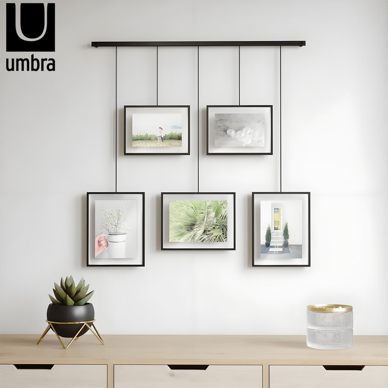 Canadian Umbra Creative Combination Wall-Mounted Photo Frame Set, Deep Blue Hanging Modern Minimalist Home Decoration Picture Frame Set