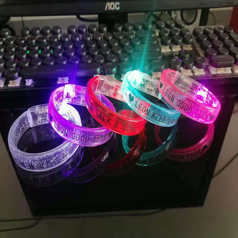 Concert fluorescent stick fluorescent bracelet outdoor disco night running support bar color wrist strap LOGO customization