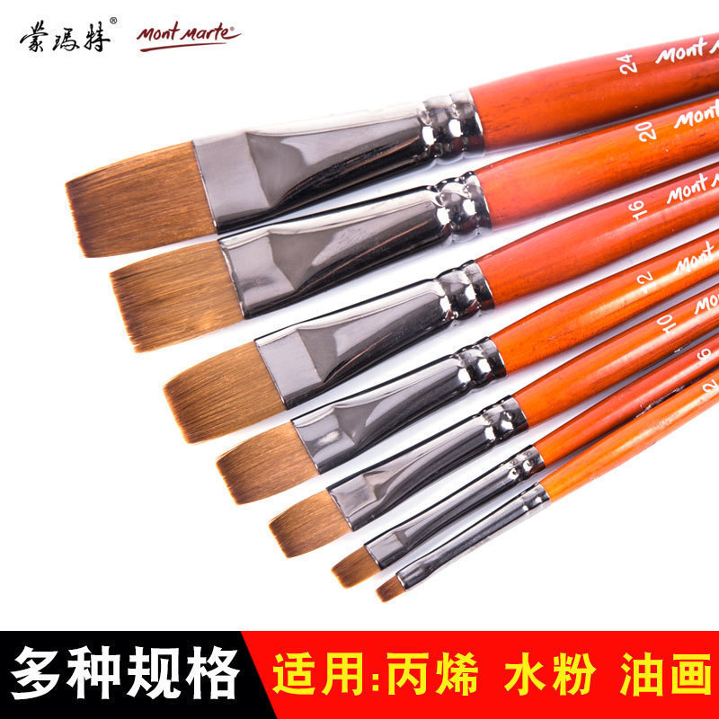Monmater short flat peak nylon pen oil paintbrush propylene pen watercolor pen paint