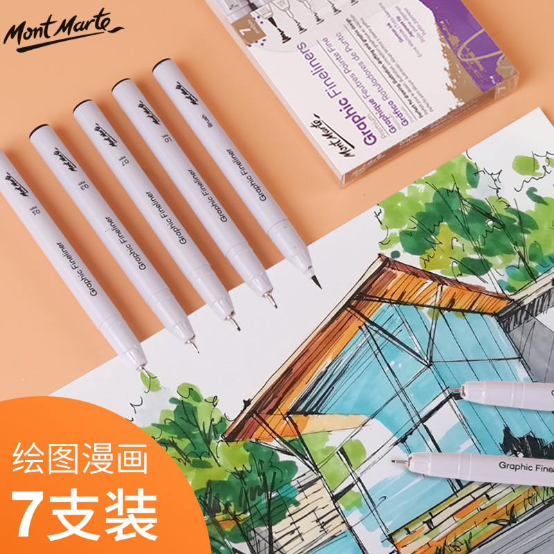 Monamat needle tube pen slim fit Mike pen hand plotline pen 12 color dress watercolor pen neutral hat wholesale
