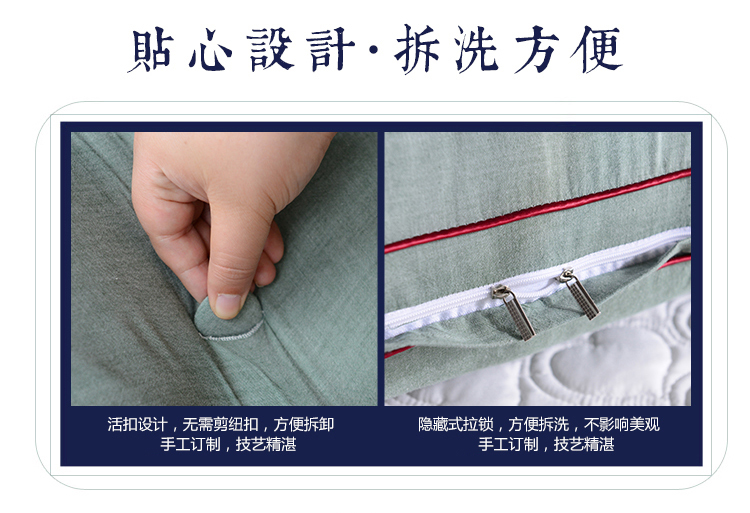 Nhật lưới đơn giản giường lại eo đệm bông lớn rửa đệm tatami gói mềm chiều dài gấp đôi - Trở lại đệm / Bolsters Gối văn phòng 2 trong 1