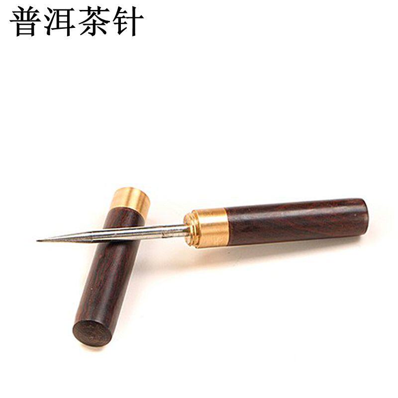 Pu'er tea needle tea knife black sandalwood Longfeng Damascus stainless steel tea cone Pu'er tea cake Sub-tea Tea Road accessories