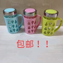 Double-layer glass tea cup household portable anti-drop cup men and women with a spherical figure with a trend tea cup