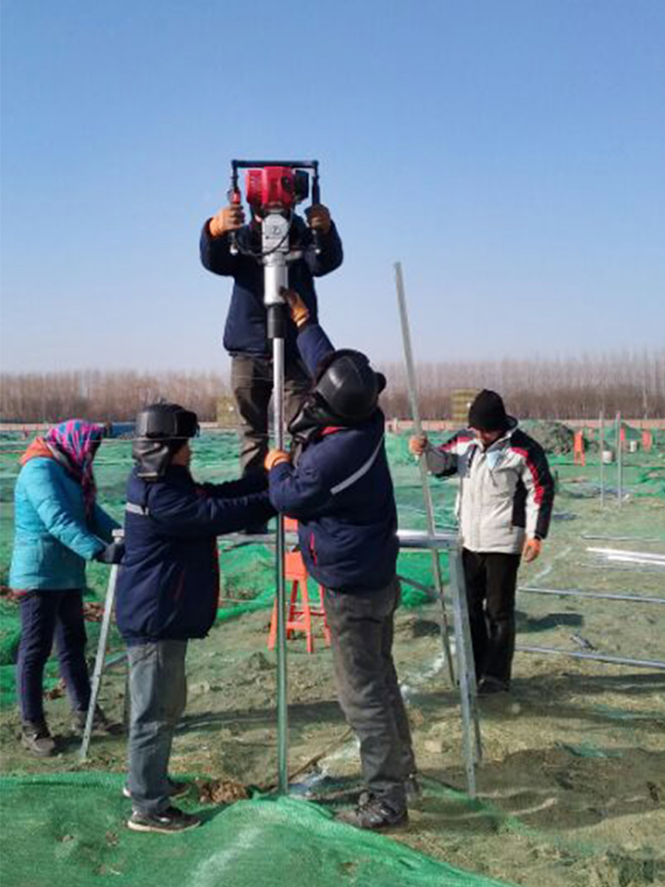 Railway impact triangle pile piling machine Gasoline engine pier machine Construction engineering Farm fence rescue wooden pile steel pipe