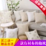 Hoa Đường Phố Số 5 Handmade Crochet Hook Bông Dòng Đan Hollow Màu Be Retro Phòng Khách Sofa Gối Đệm gối ghế