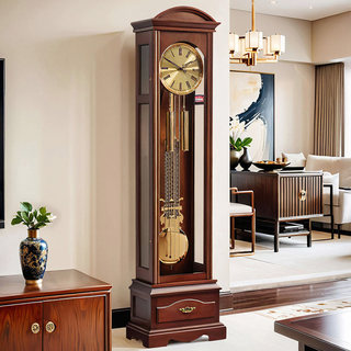 Wei Lingdi German Herreller Movement Chinese Floor Clock Living Room Large Clock Moon Camera Mechanical Four-Tone Retro 2222