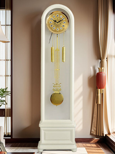 New Chinese-Style European Large Clock, Retro Polaris Vertical German Heimler Floor Clock, Living Room Home Large Pendulum Clock