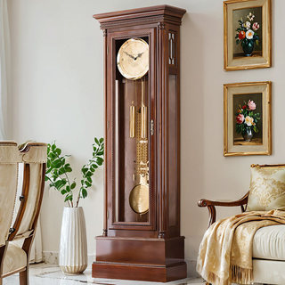 Wei Lingdi German Hilmler Movement Retro Floor Clock Living Room European Imported Heavy Hammer Pendulum Clock Ornament Clock 2302