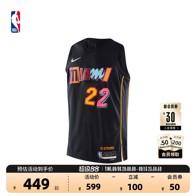 Nba Official Nike Nike 75Th Anniversary Edition Heat Butler Sw Fan Edition Jersey Basketball Uniform for Men Nba Official Nike Nike 75Th Anniversary Edition Heat Butler Sw Fan Edition Jersey Basketball Uniform for Men
