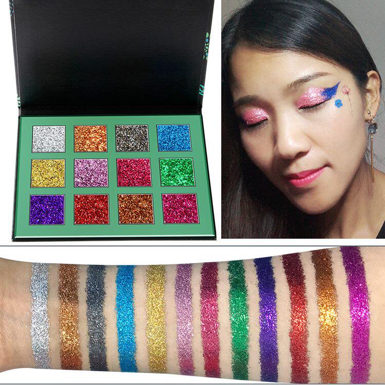 Shiny Eye Shadow Children Stage Makeup Shiny Pink Eye Shadow Pan Pearlescent Performance Color Makeup Latin Shine Bright Crystal Crystal