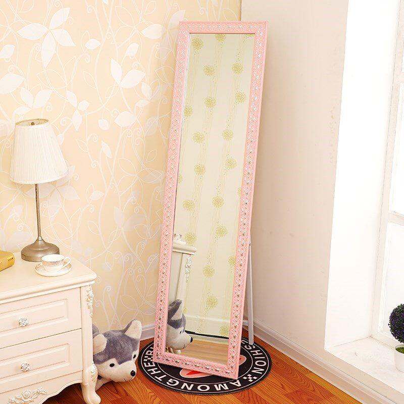 Living room mirror Full body full body mirror movement Folding Wardrobe Mirror Beauty Salon European-style Telescopic Province Space Clothing Shop