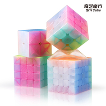 Qiyi Jelly color magic square 2345x5 cube Pyramid Rubiks Cube smooth transparent solid color magic square set