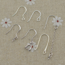 925 sterling silver spring ear hook diy tremella accessories Handmade Jewelry earrings sterling silver jewelry accessories
